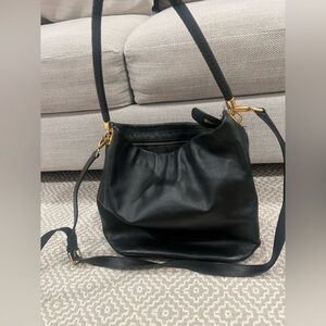 Cole Haan black leather bucket bag. Great for work.
